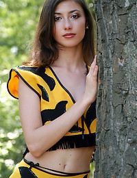 Katya Zemani.com Katya - Little bee takes her cloth off in the forest.