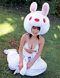 Risa Shimamoto Curvy gravure idol with large bouncey brassiere buddies in cute underware